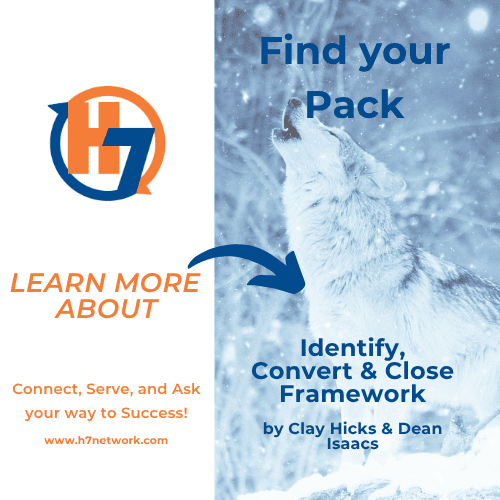 Join us for Identify, Convert & Close Framework, a Connect, Serve, and Ask™ Online Presentation by Clay Hicks, with H7 Network, & Dean Isaacs, with Fractional Launchpad.